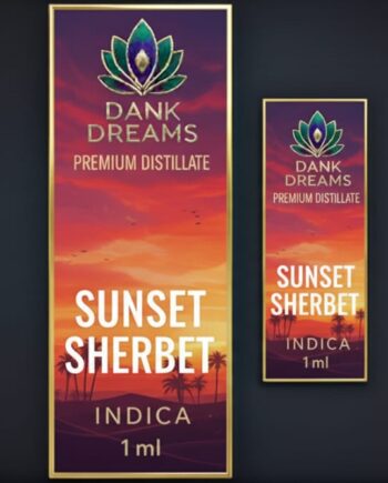 Sunset Sherbet. Sweet Sunset. Heavy Slumber. 1ml Small Disposable